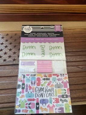 Happy Planner Sticky Notes & Planner Stickers - Healthy Hero Habits Gym Girl